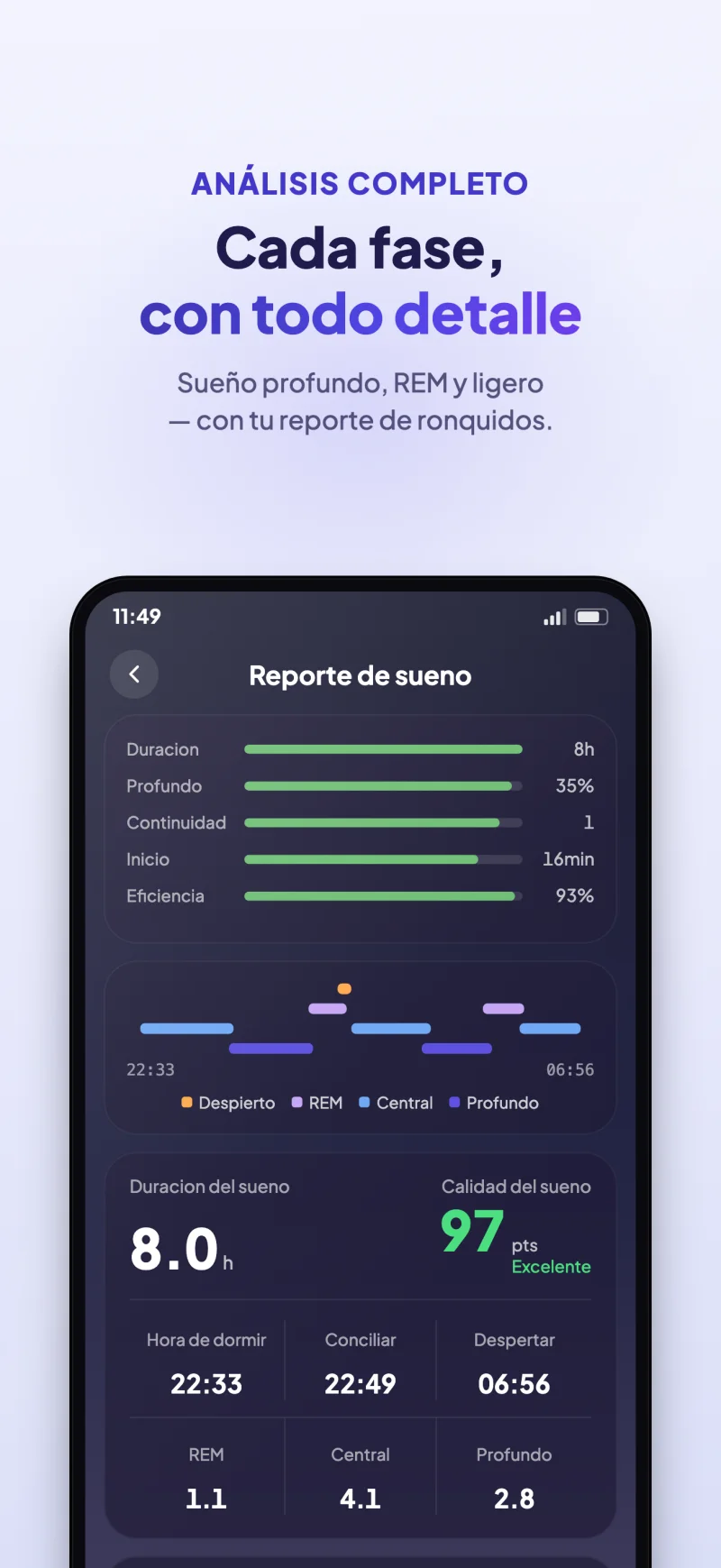 Sleep Island app detailed sleep stage breakdown preview