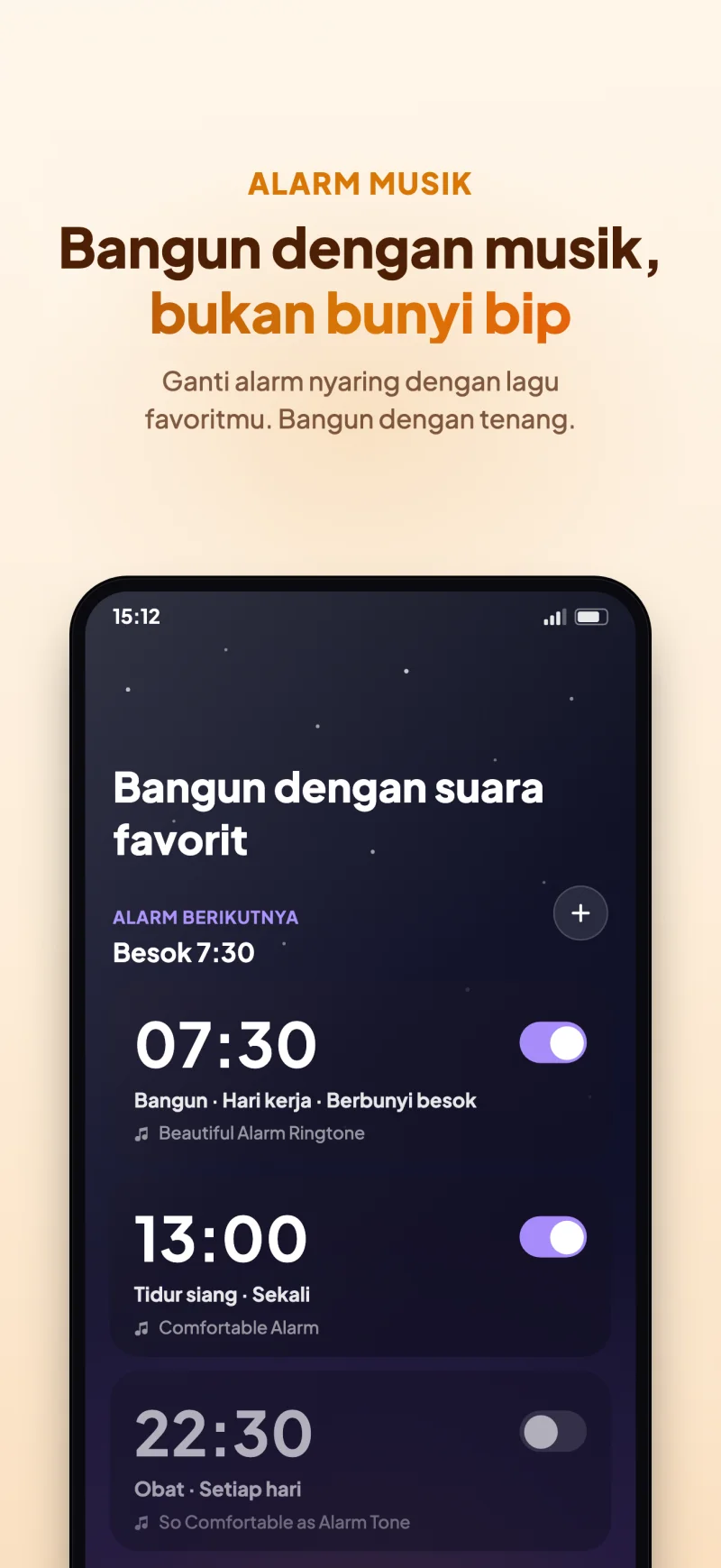 Sleep Island app soothing morning music alarm preview
