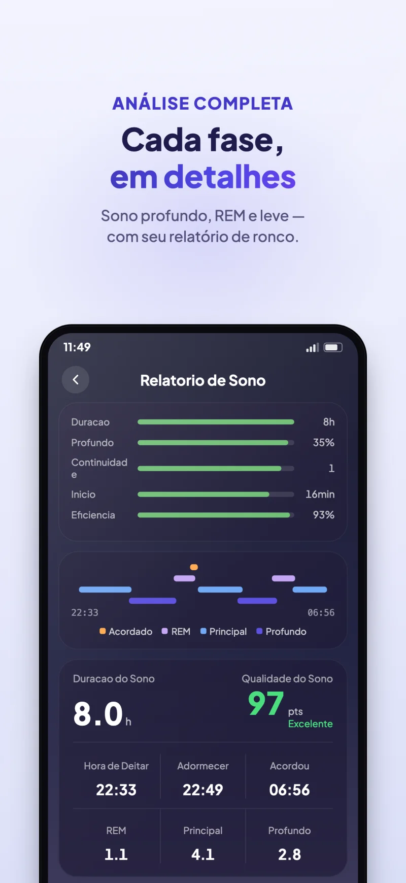 Sleep Island app detailed sleep stage breakdown preview
